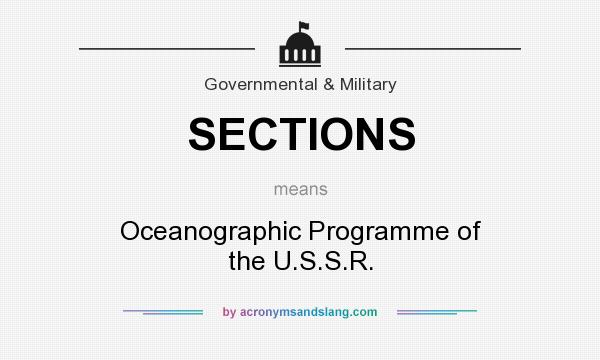 What does SECTIONS mean? It stands for Oceanographic Programme of the U.S.S.R.