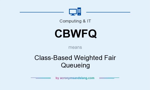 What does CBWFQ mean? It stands for Class-Based Weighted Fair Queueing
