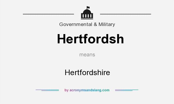 What does Hertfordsh mean? It stands for Hertfordshire