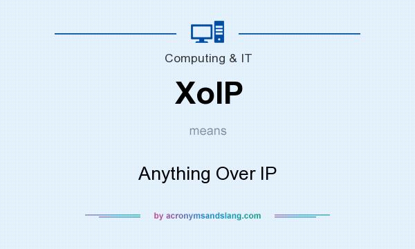What does XoIP mean? It stands for Anything Over IP