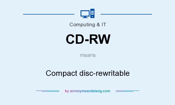 What does CD-RW mean? It stands for Compact disc-rewritable