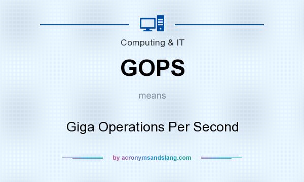 What does GOPS mean? It stands for Giga Operations Per Second