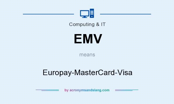 What does EMV mean? It stands for Europay-MasterCard-Visa