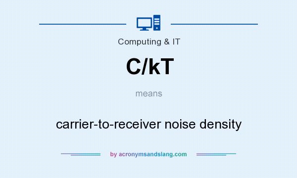 What does C/kT mean? It stands for carrier-to-receiver noise density