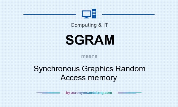 What does SGRAM mean? It stands for Synchronous Graphics Random Access memory