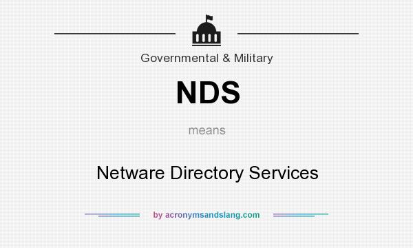 What does NDS mean? It stands for Netware Directory Services