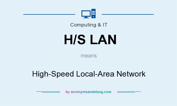 What does H/S LAN mean? It stands for High-Speed Local-Area Network