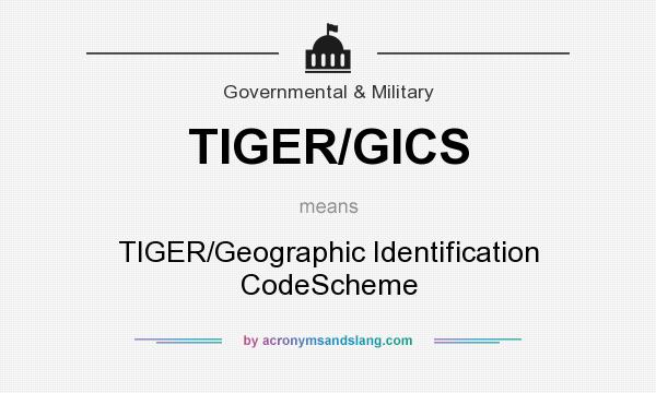 What does TIGER/GICS mean? It stands for TIGER/Geographic Identification CodeScheme