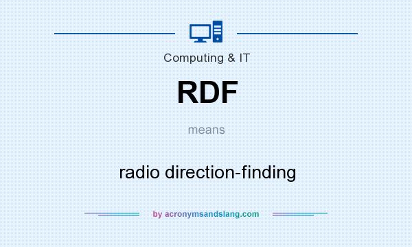 What does RDF mean? It stands for radio direction-finding