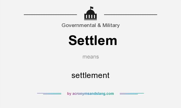 What does Settlem mean? It stands for settlement