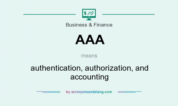 What does AAA mean? It stands for authentication, authorization, and accounting