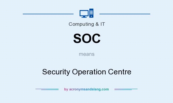 What does SOC mean? It stands for Security Operation Centre