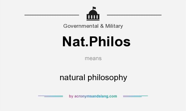 What does Nat.Philos mean? It stands for natural philosophy