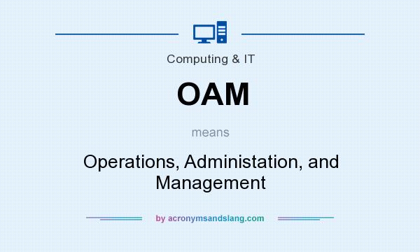 What does OAM mean? It stands for Operations, Administation, and Management