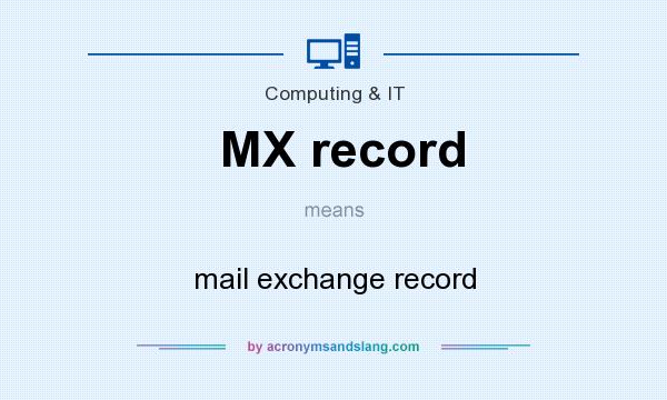 What does MX record mean? It stands for mail exchange record