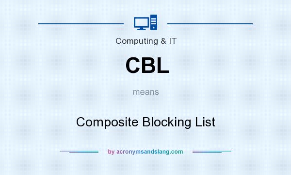 What does CBL mean? It stands for Composite Blocking List