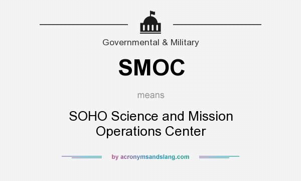 What does SMOC mean? It stands for SOHO Science and Mission Operations Center