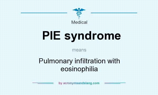 What does PIE syndrome mean? It stands for Pulmonary infiltration with eosinophilia