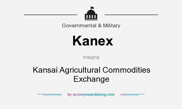 What does Kanex mean? It stands for Kansai Agricultural Commodities Exchange