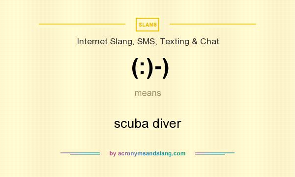 What does (:)-) mean? It stands for scuba diver