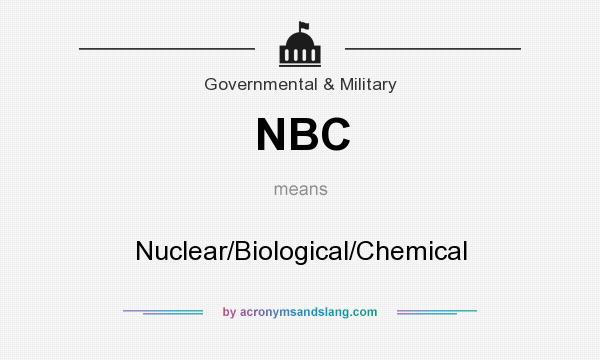 What does NBC mean? It stands for Nuclear/Biological/Chemical