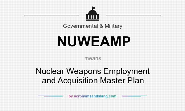 What does NUWEAMP mean? It stands for Nuclear Weapons Employment and Acquisition Master Plan