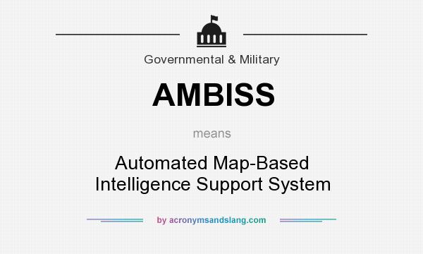 What does AMBISS mean? It stands for Automated Map-Based Intelligence Support System