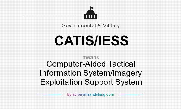 What does CATIS/IESS mean? It stands for Computer-Aided Tactical Information System/Imagery Exploitation Support System