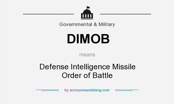 What does DIMOB mean? It stands for Defense Intelligence Missile Order of Battle