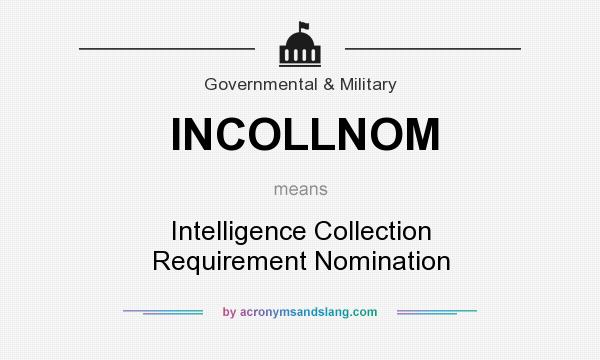 What does INCOLLNOM mean? It stands for Intelligence Collection Requirement Nomination