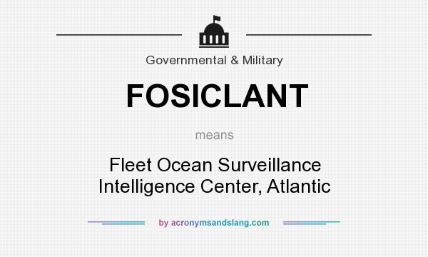 What does FOSICLANT mean? It stands for Fleet Ocean Surveillance Intelligence Center, Atlantic
