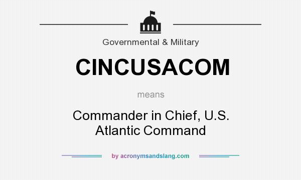 What does CINCUSACOM mean? It stands for Commander in Chief, U.S. Atlantic Command