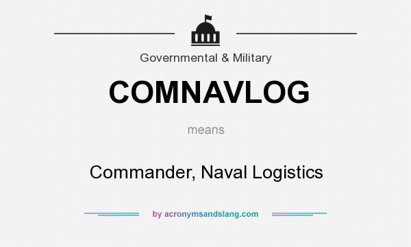 What does COMNAVLOG mean? It stands for Commander, Naval Logistics