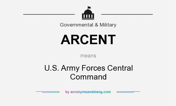 What does ARCENT mean? It stands for U.S. Army Forces Central Command