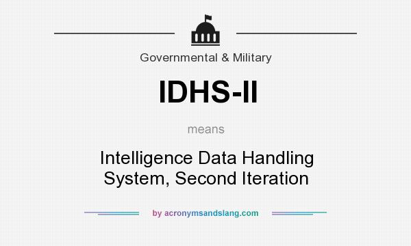 What does IDHS-II mean? It stands for Intelligence Data Handling System, Second Iteration