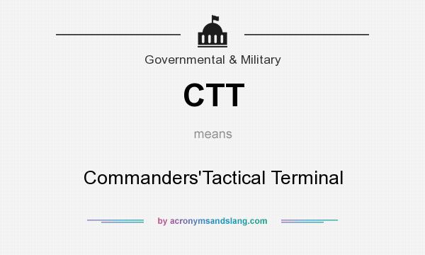 What does CTT mean? It stands for Commanders`Tactical Terminal