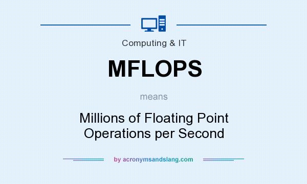What does MFLOPS mean? It stands for Millions of Floating Point Operations per Second
