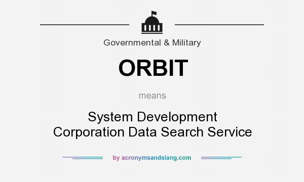 What does ORBIT mean? It stands for System Development Corporation Data Search Service