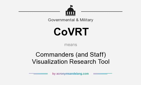 What does CoVRT mean? It stands for Commanders (and Staff) Visualization Research Tool