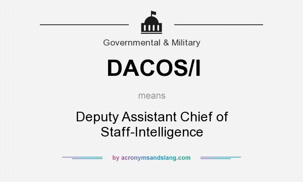 What does DACOS/I mean? It stands for Deputy Assistant Chief of Staff-Intelligence