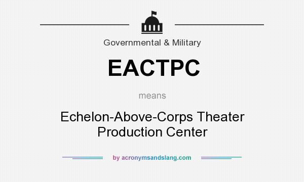 What does EACTPC mean? It stands for Echelon-Above-Corps Theater Production Center