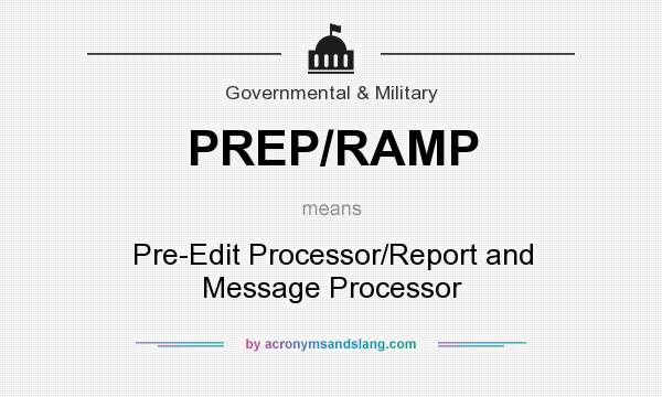 What does PREP/RAMP mean? It stands for Pre-Edit Processor/Report and Message Processor