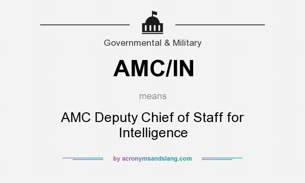 What does AMC/IN mean? It stands for AMC Deputy Chief of Staff for Intelligence