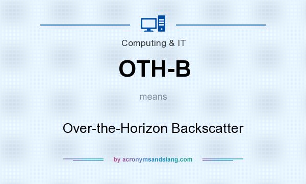 What does OTH-B mean? It stands for Over-the-Horizon Backscatter