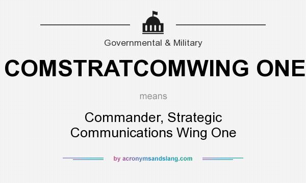 What does COMSTRATCOMWING ONE mean? It stands for Commander, Strategic Communications Wing One