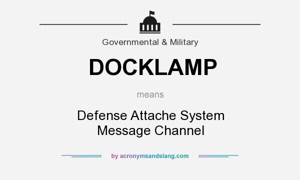 What does DOCKLAMP mean? It stands for Defense Attache System Message Channel