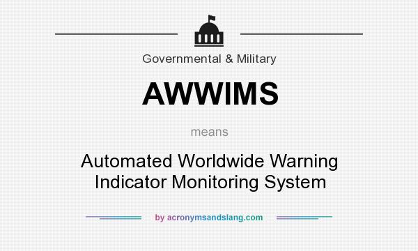 What does AWWIMS mean? It stands for Automated Worldwide Warning Indicator Monitoring System