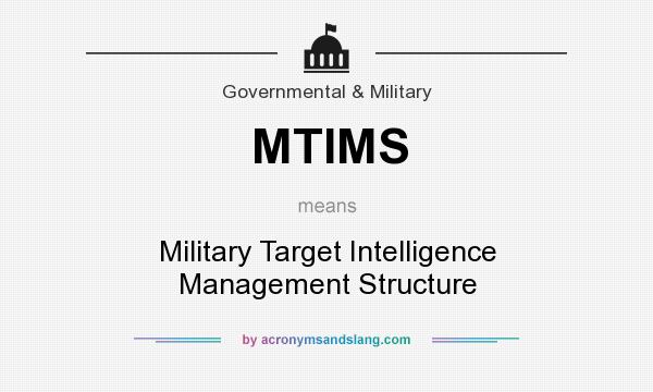 What does MTIMS mean? It stands for Military Target Intelligence Management Structure