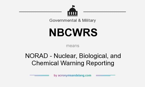 What does NBCWRS mean? It stands for NORAD - Nuclear, Biological, and Chemical Warning Reporting