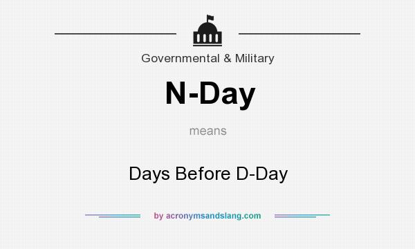 What does N-Day mean? It stands for Days Before D-Day